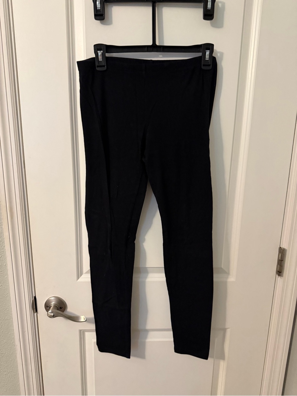 No Nonsense Classic Black Stretch Leggings, Sz S